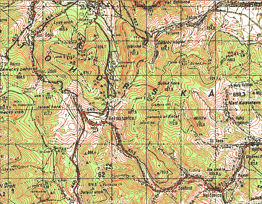 Mapa okoli Heřmanovic